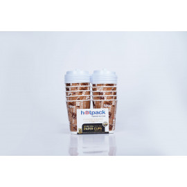 DOUBLE WALL CUP 12 OZ+LID-10 PIECE ( 20 Packs Per Carton )