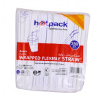 Flexible Straw 6mm, 250 Pieces Wrapped ( 40 Packs Per Carton )