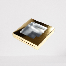 SWEET BOX ALUMINIUM GOLDEN 25X25 CM (250 PIECES PER CARTON)