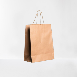 HOTPACK  PAPER BAG WHITE TWISTED HANDLE 29X15X29CM (250 PIECES PER CARTON)