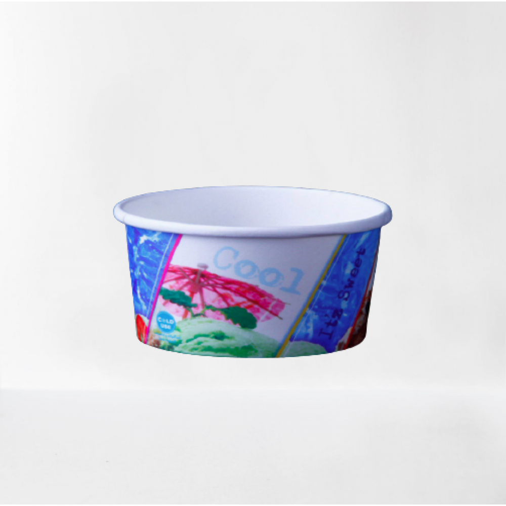 PAPER ICE CREAM CUP WITHOUT LID 750ML (1000 PIECES PER CARTON)