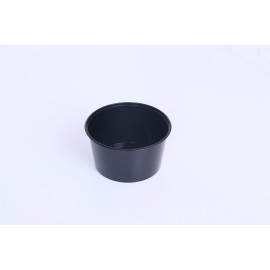 BLACK MICROWAVE CONTAINER WITH LID 400ML (500 PIECES PER CARTON)