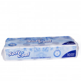 Soft n Cool-Toilet Roll 400 Sheets Pack of 10 Rolls ( 10 Packs Per Carton )
