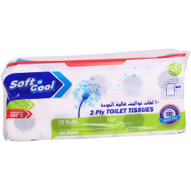 Soft n Cool - Toilet Roll 100 Sheets Pack of 10 Rolls ( 10 Packs Per Carton )
