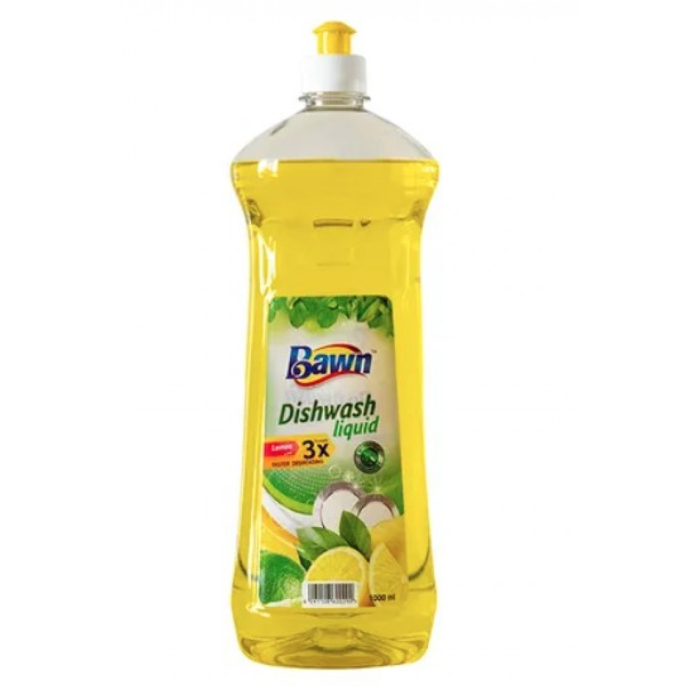 Bawn Dishwashing Liquid Lemon Yellow 1 Liter ( 12 Pieces Per Carton )