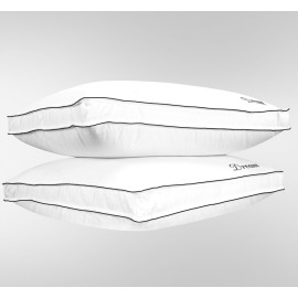 Dream Pillow - 2 Pcs 100% Cotton Box Pillow Super Soft White-50 x 75 cm