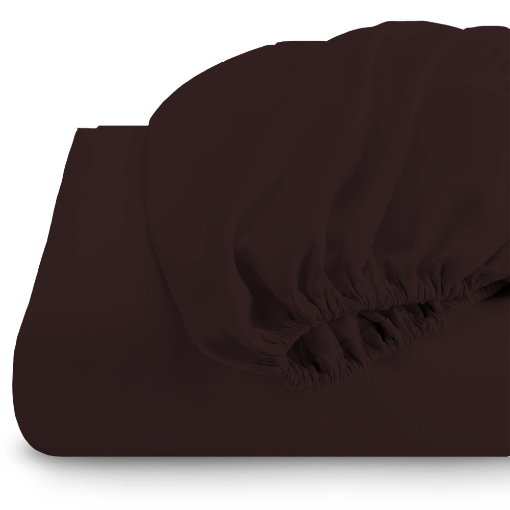Rest Super soft Fitted sheet 120 X 200 + 25 CM-Brown