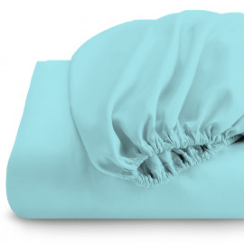 Rest Super soft Fitted sheet 120 X 200 + 25 CM-TURQUOISE