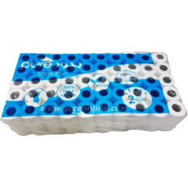 TOILET ROLL TISSUE, 100ROLL PER PACKET, 350SHEET, 17GSM (THICKNESS), 2PLY, PLAIN, 10CMX10CM