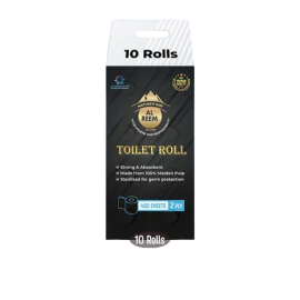 Al Reem Premium Toilet Tissue Paper 400 Sheets 2 ply Sterilized for Germ Prote