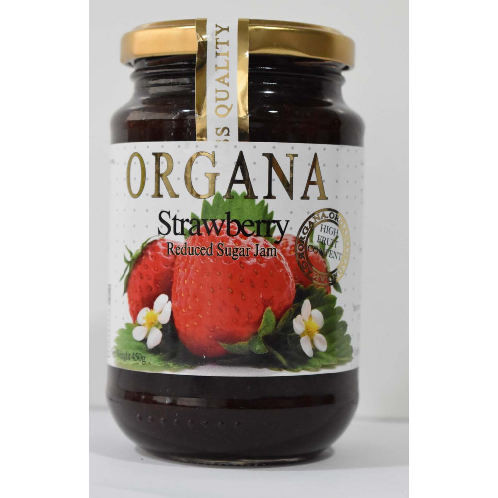 Organa Strawberry Jam  450 Grams ( 12 Pieces Per Carton )