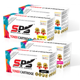 SPS Compatible Toner Cartridge for HP 125A CB540A CB541A CB542A CB543A CRG716 B/C/Y/M Set ( 1 X 4 )