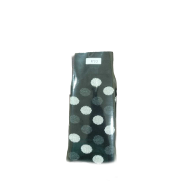 Black Socks with Grey and White dots