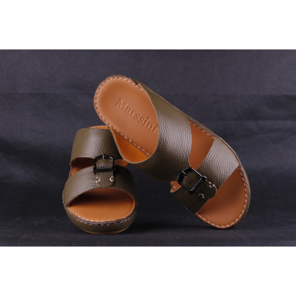 Leather Arabic Sandals Brown4