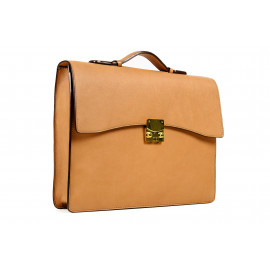 Briefcase Camel Leather ( Caramel )