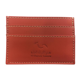 Business Card Holder Camel Leather