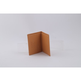 Folding Card Holder Camel Leather