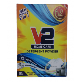 V2 Detergent Powder, 2KG New Formula 2 in 1