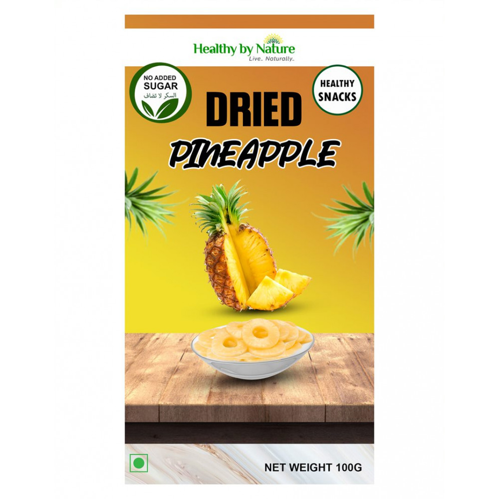 Dried Pineapple 100 Grams ( No Added Sugar )