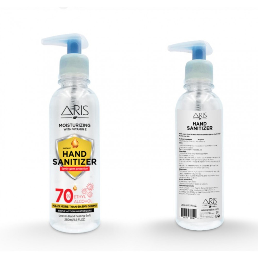 Aris Hand Sanitizer with Vitamin E 250 ML ( 48 Pieces Per Carton )