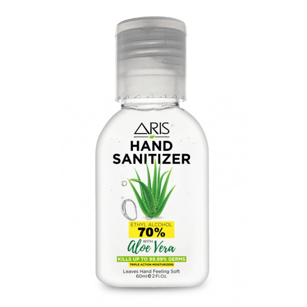 Aris Hand Sanitizer with Aloe Vera 60 ML ( 48 Pieces Per Carton )