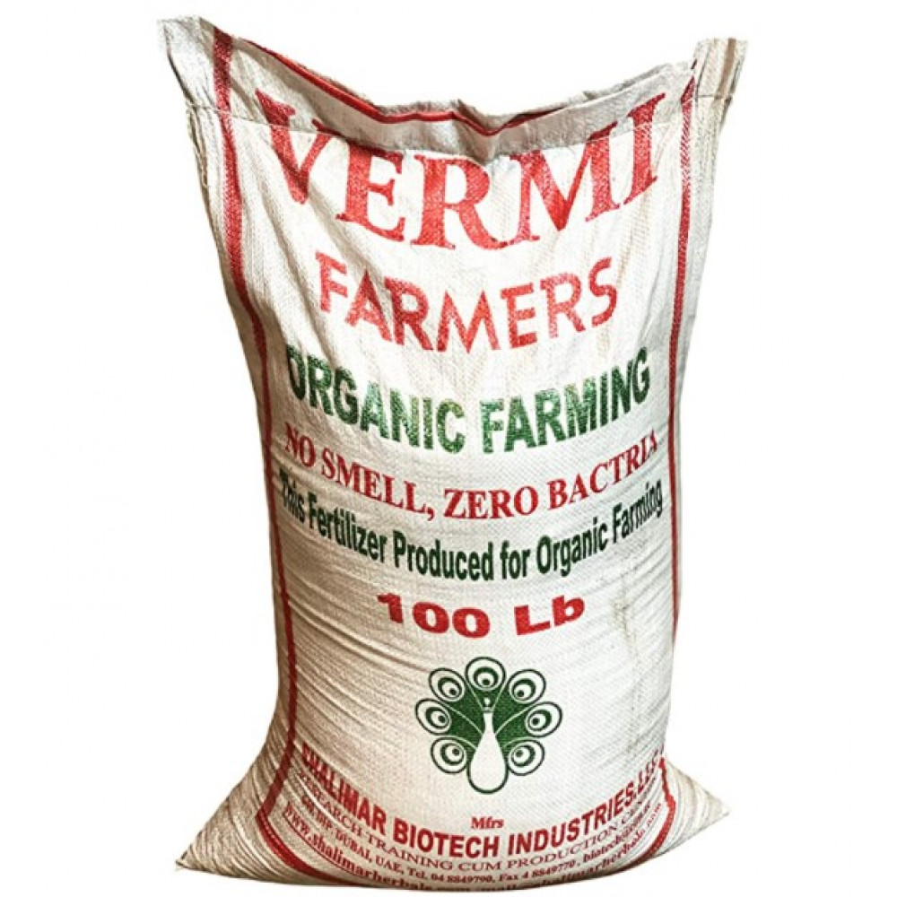 Shalimar Farmer's 100% Vermi Compost - 100 LB