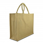 Jute Shopping Bag ( H-26cm X W-22cm X G-10cm )