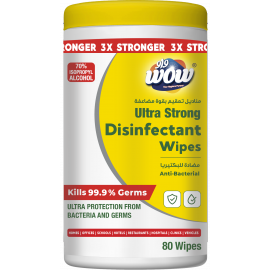 Ultra Strong Disinfectant Wipes 80's Plastic Canister(12 Pieces Per Carton)