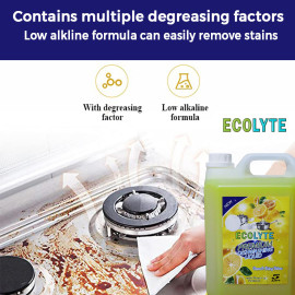 Ecolyte Premium Dishwashing Liquid , With Lemon Fragrance, Leaves No Residue, Kitchen Utensil Cleaner, Removes grease & oil, Washes away bacteria, Safe for sensitive skin, 5 Litre