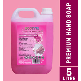 Ecolyte Premium Hand Wash Liquid Refill - 5 Liter - Lovely Rose - Effective Germ Protection – Liquid Hand Wash provides Gentle And Effective Care – Fragrant And Soft