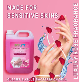 Ecolyte Premium Hand Wash Liquid Refill - 5 Liter - Lovely Rose - Effective Germ Protection – Liquid Hand Wash provides Gentle And Effective Care – Fragrant And Soft