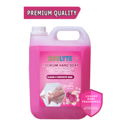 Ecolyte Premium Hand Wash Liquid Refill - 5 Liter - Lovely Rose - Effective Germ Protection – Liquid Hand Wash provides Gentle And Effective Care – Fragrant And Soft