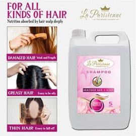 La Parisienne Premium Luxury Shampoo Refill, For Hairfall rescue, Dandruff and frizzy hair, Nourishes, Repair & Shine, Long and Lifeless Hair, Dream Lengths, Paraben Free, For Men and Women (5L)