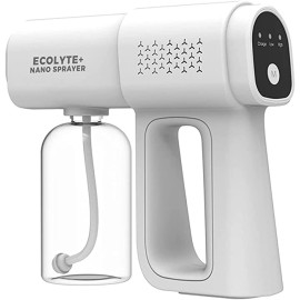 Ecolyte Nano Sprayer, Handheld Rechargeable Blue Light 380ml Atomization Disinfection Gun for Home, School, Office or Garden