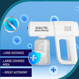 Ecolyte+ Gun, Nano Spray Disinfectant Mist Gun, Handheld Rechargeable Blue Light  Atomization Disinfection Gun for Home, Office, School or Garden (380ml)