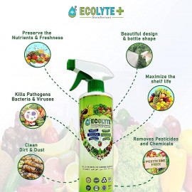 Ecolyte+ All in one Bundle ( 500 ml, 3pcs ) Buy Two get one Free | Multi Surface Disinfectant | Fruit and vegetable Disinfectant | Meat and Seafood Disinfectant | Complete Natural Disinfectant Bundle