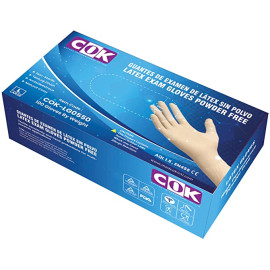 COK- LATEX GLOVES LARGE-100PIECES (10 PACK PER CARTON)