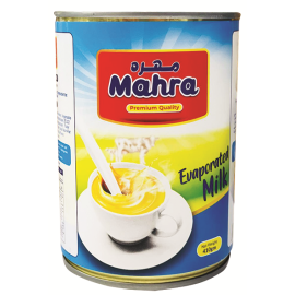 Mahra Evaporated Milk ,410Gram (48 Pieces Per Carton)