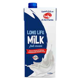 Al Ain UHT Full Cream Long Life Milk 1L(12 Pieces Per Carton)
