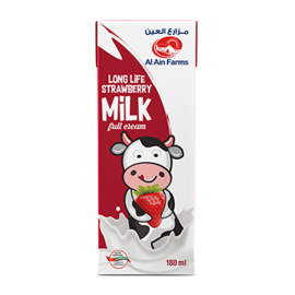 Al Ain UHT Strawberry Long Life Milk 180ML(18 Pieces Per Carton)