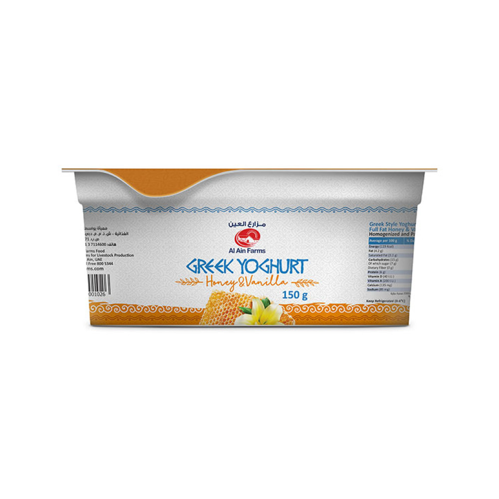 Al Ain Greek Yoghurt Honey & Vanilla 150GM