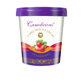 Camelicious Camel Milk Ice Cream Strawberry
