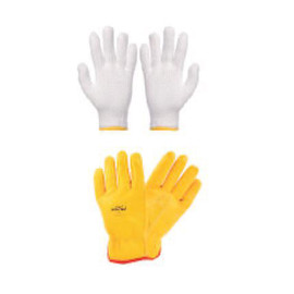 Bleached Cotton Knitted Gloves