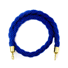 Blue Twisted Rope with Golden Hook