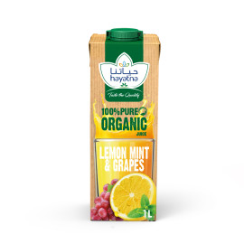 Organic Juice Lemon Mint & Grapes UHT 1 Ltr