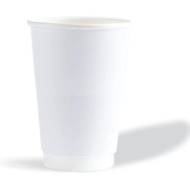 12Oz Heavy Duty Double Wall Paper Cup Full White