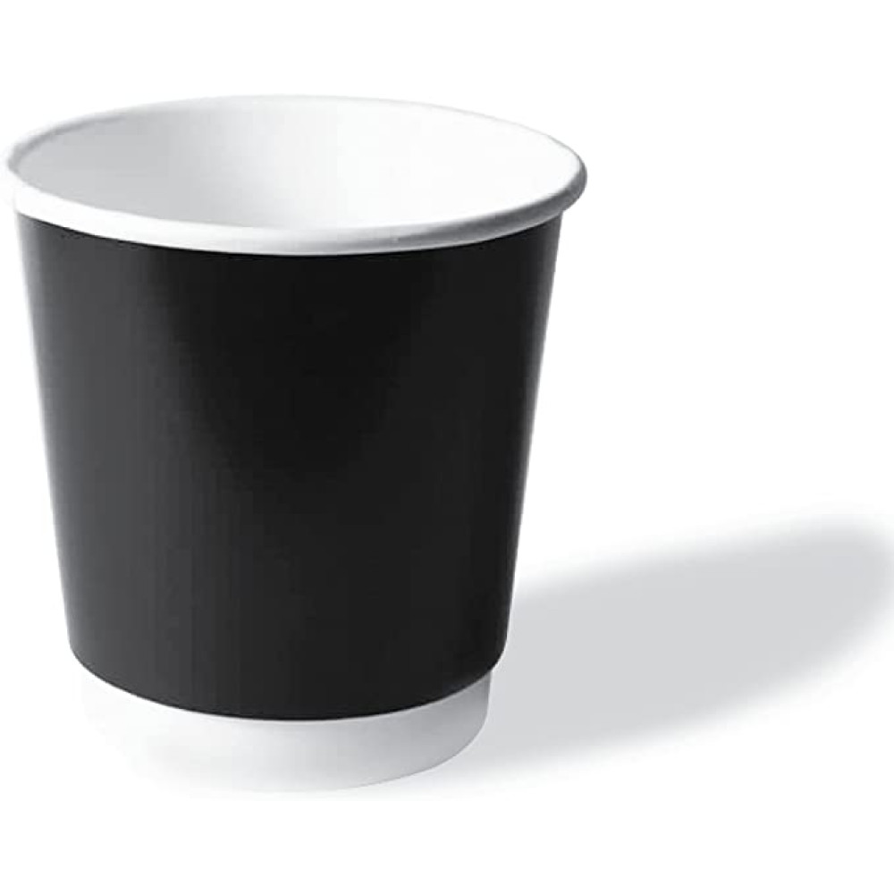 4oz Heavy Duty Double Wall Paper Cup Black