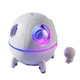 Cool Mist Humidifier, Astronaut Air Humidifier Electric Aroma Diffuser Colorful Light Mist Sprayer (Color : White-usb plug)