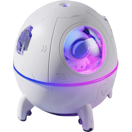 Cool Mist Humidifier, Astronaut Air Humidifier Electric Aroma Diffuser Colorful Light Mist Sprayer (Color : White-usb plug)