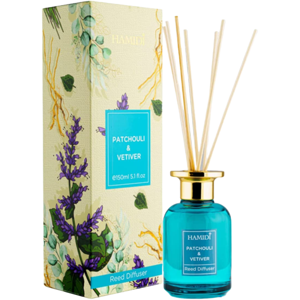 Hamidi Patchouli & Vetiver Reed Diffuser 150ml Scented Stick Set